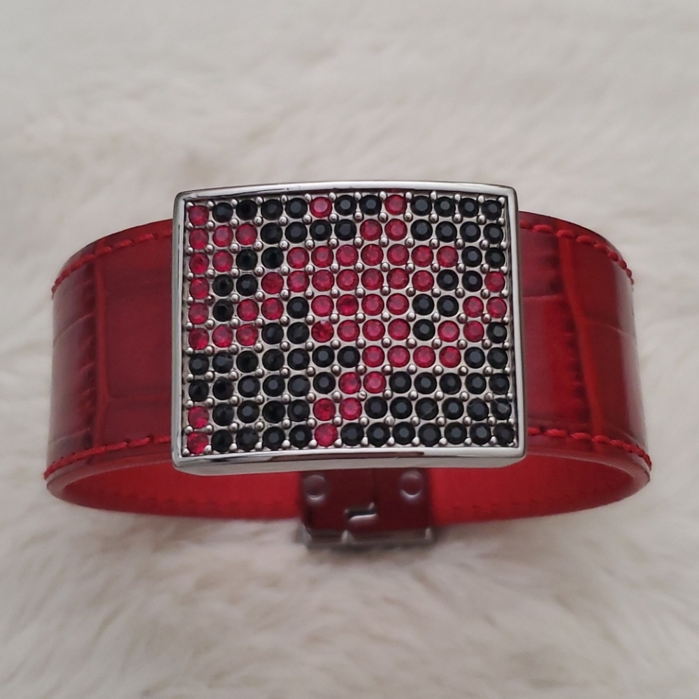 Swarovski Crystal Crocodile Embossed Bracelet